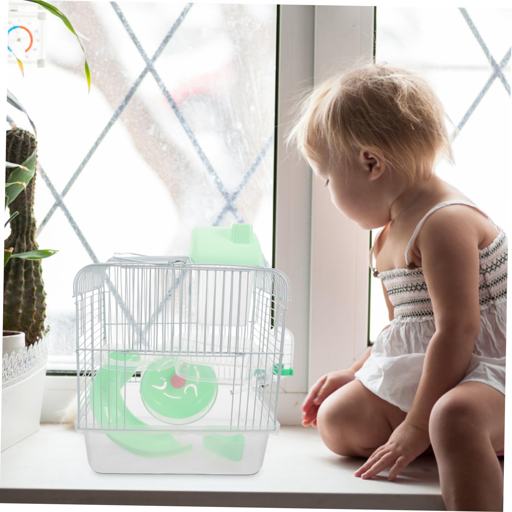 Toyvian Cage pour Hamster à Double Maison Spacieuse pour Hamster Et Chinchilla Cage à Plate-Forme pour Rat pour Animal De Compagnie