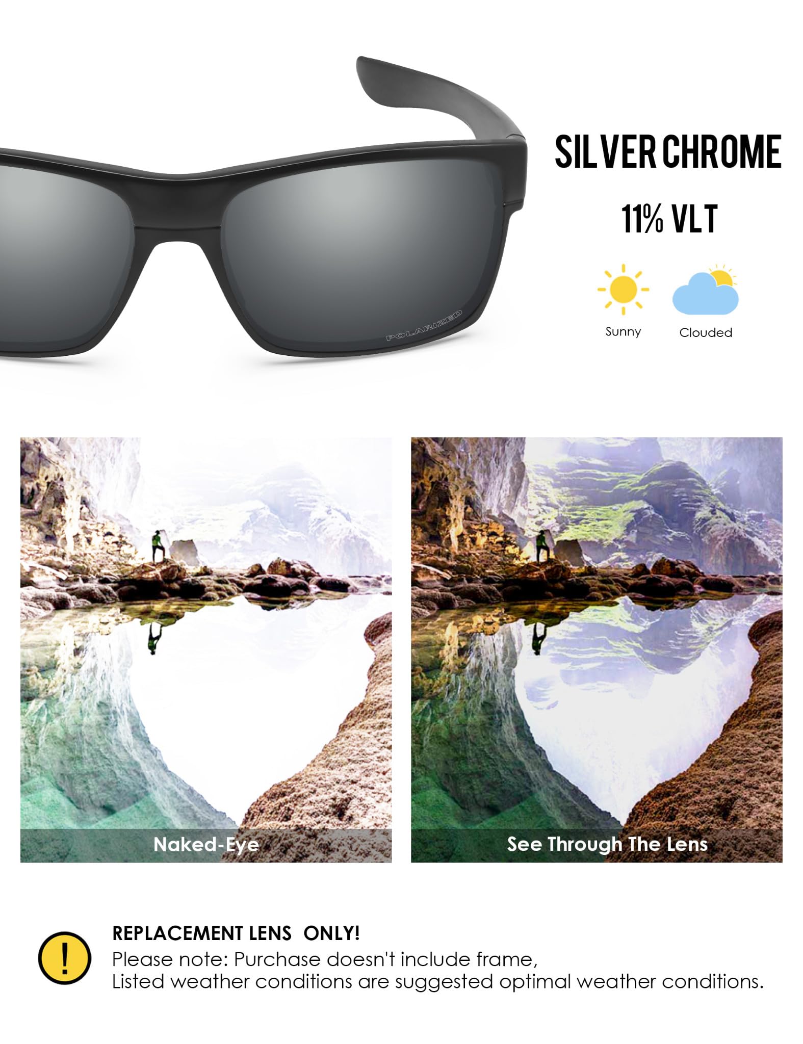 BlazerBuck Lenti di ricambio polarizzate anti-sale per Oakley TwoFace OO9189