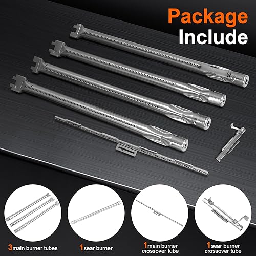 Miniatura 20 de Uniflasy 69787 - Tubos de quemador de parrilla para Weber Spirit y GS4 Spirit II serie 300, Spirit E310 E320 S310 S320 E330 S330 304 parrillas