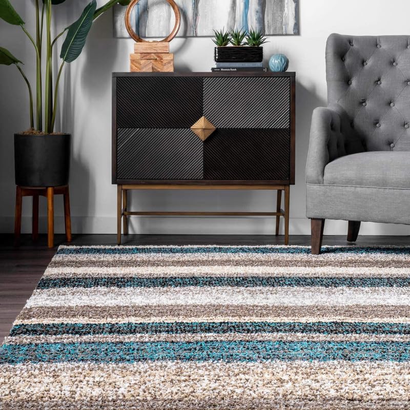 Image of zia carpets Cozy Soft Shaggy Non Slip Carpet for Home Decor Aesthetic Rugs with 2.5 inch Thikness Size 6x8 feet