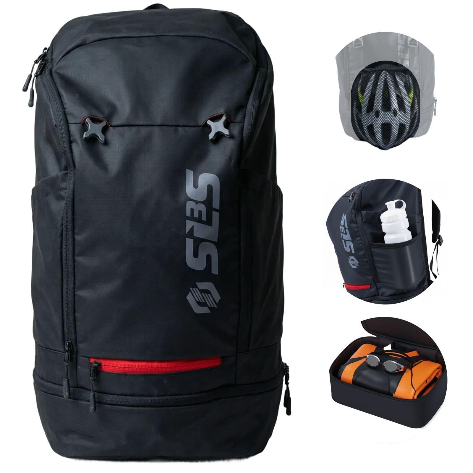 SLS3 Triathlon Backpack - 35L Triathlon Transition Bag with Dry & Wet Compartments - Large Tri Swim Backpack, Great Storage