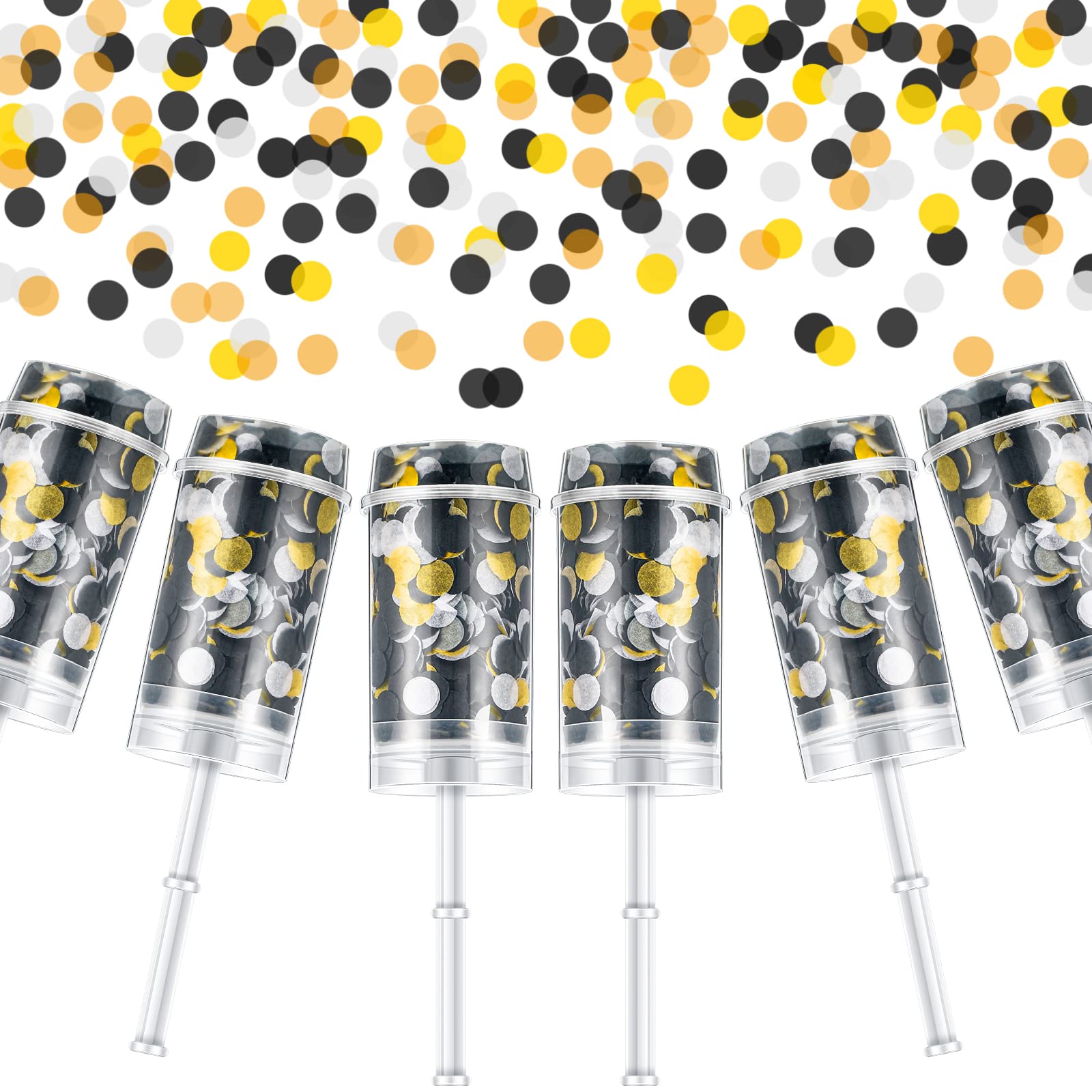 Buy 6 Pack Confetti Poppers Cannon Sprinkle Confetti Paper Poppers for