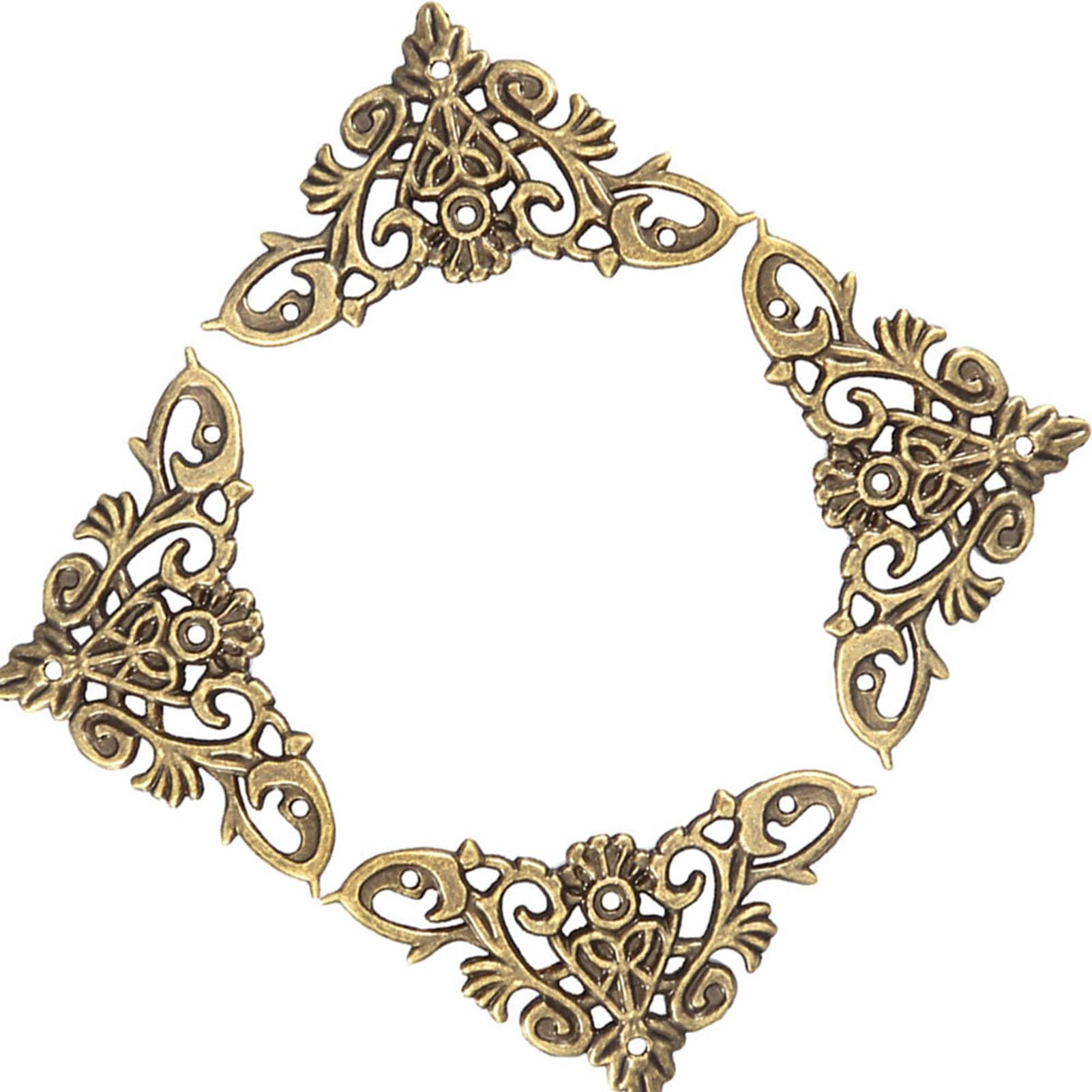 Book Corner Protector, Exquisite Decorative Cover for Zinc Alloy Light Furniture Jewelry Boxes for Wooden Boxes (40.6x30.5x3.8cm/16x12x1.5in)