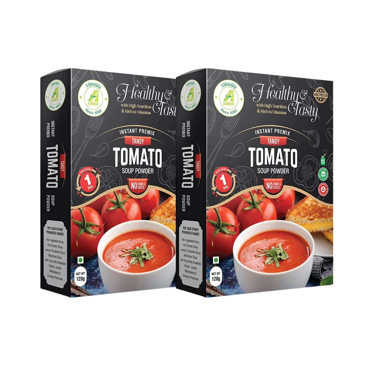 Minnitz Fresh and Delicious Tomato Veg Soup | Instant Mix | No Garlic and Onion |No Added Preservatives | No Chemical | Tomato Veg Soup Mix 240g(24 Servings) (B09T6WZRS9) Amazon Price History, Amazon Price Tracker