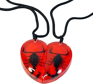 REALBUG SP2212 Heart Necklace, Red/Black
