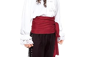 Technoblade Cosplay Pirate Costume Halloween Medieval Renaissance Adult Large Sash