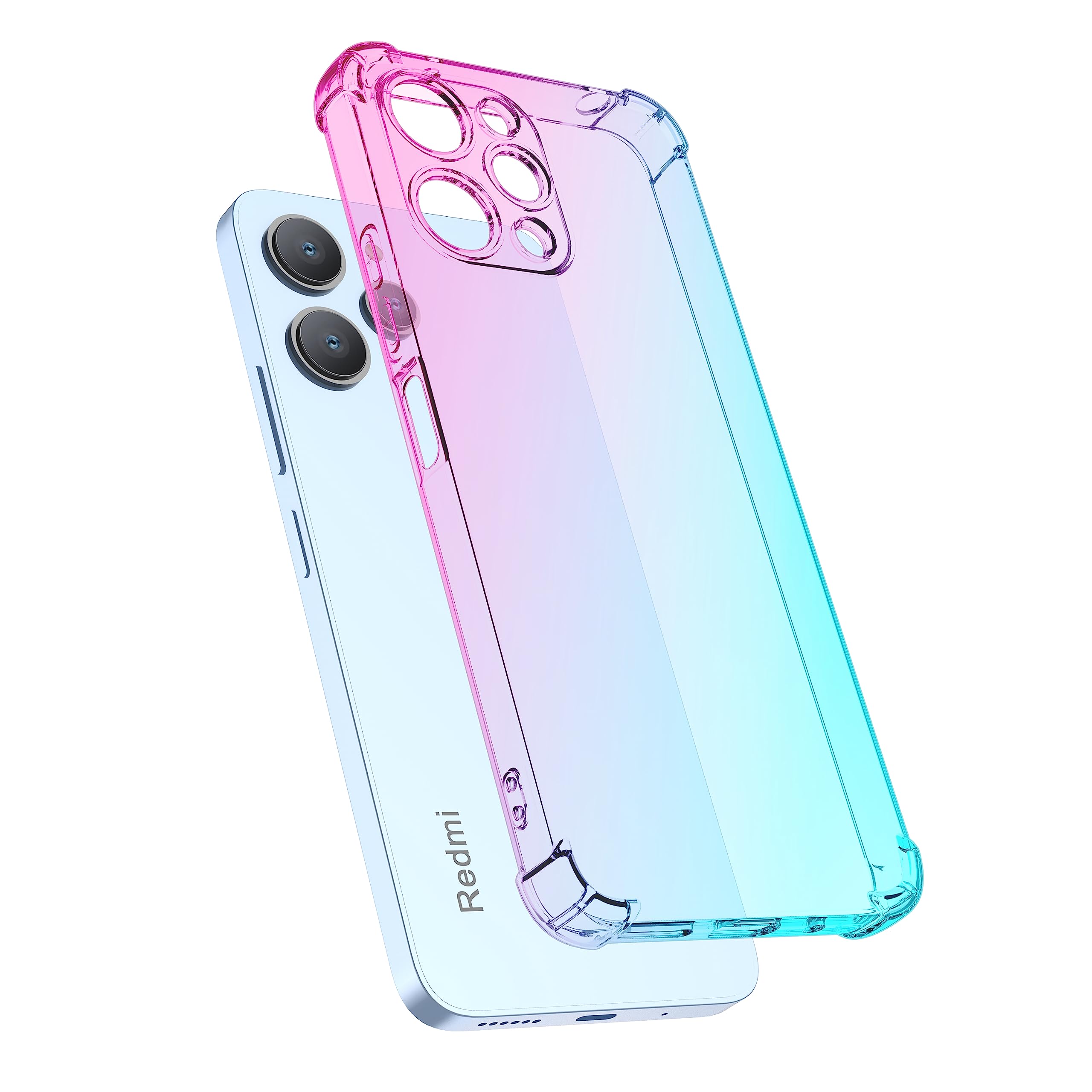 Prezzo Dedux Cover Per Oppo A94 5G / Oppo Reno5 Z 5G, Custodia Trasparente Gradiente Protettivo TPU Case, Ultra Sottile Rinforzo A Quattro Angoli Cover (Viola/Blu Oppo A94 5g Cover