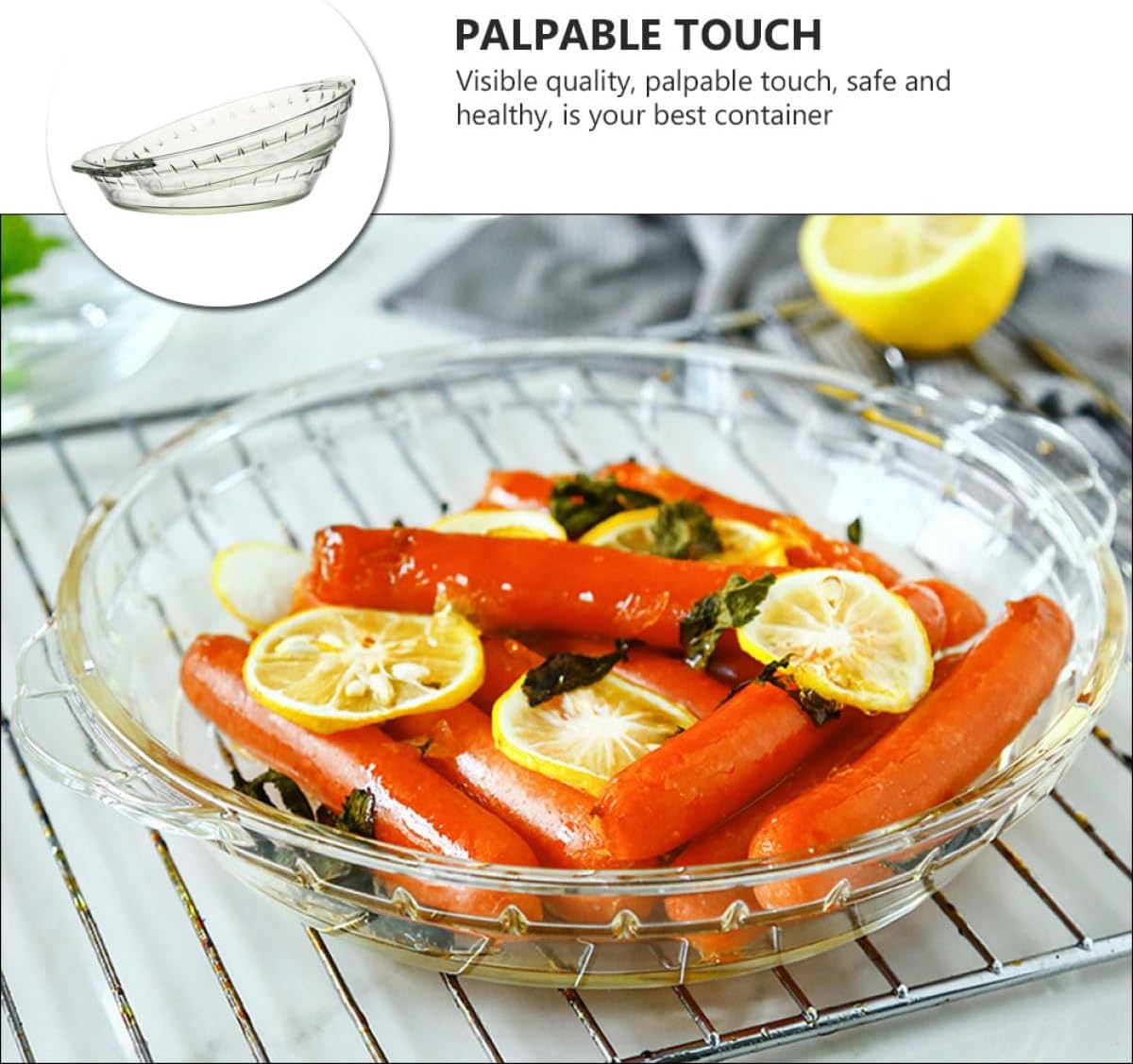 Heat-resistant Glass Baking Tray and Microwave Grill Plate Set, 9-inch 10-inch Tempered Glass Casserole Dish for Home Baking and Food Serving, 2pcs Sturdy Bakeware for Oven