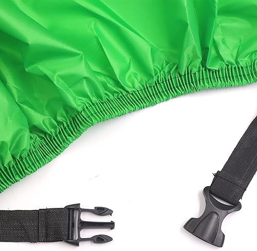 Miniatura 5 de uxcell XL 180T - Protector de polvo de lluvia negro y verde, funda de motocicleta para scooter de 96 pulgadas para BMW