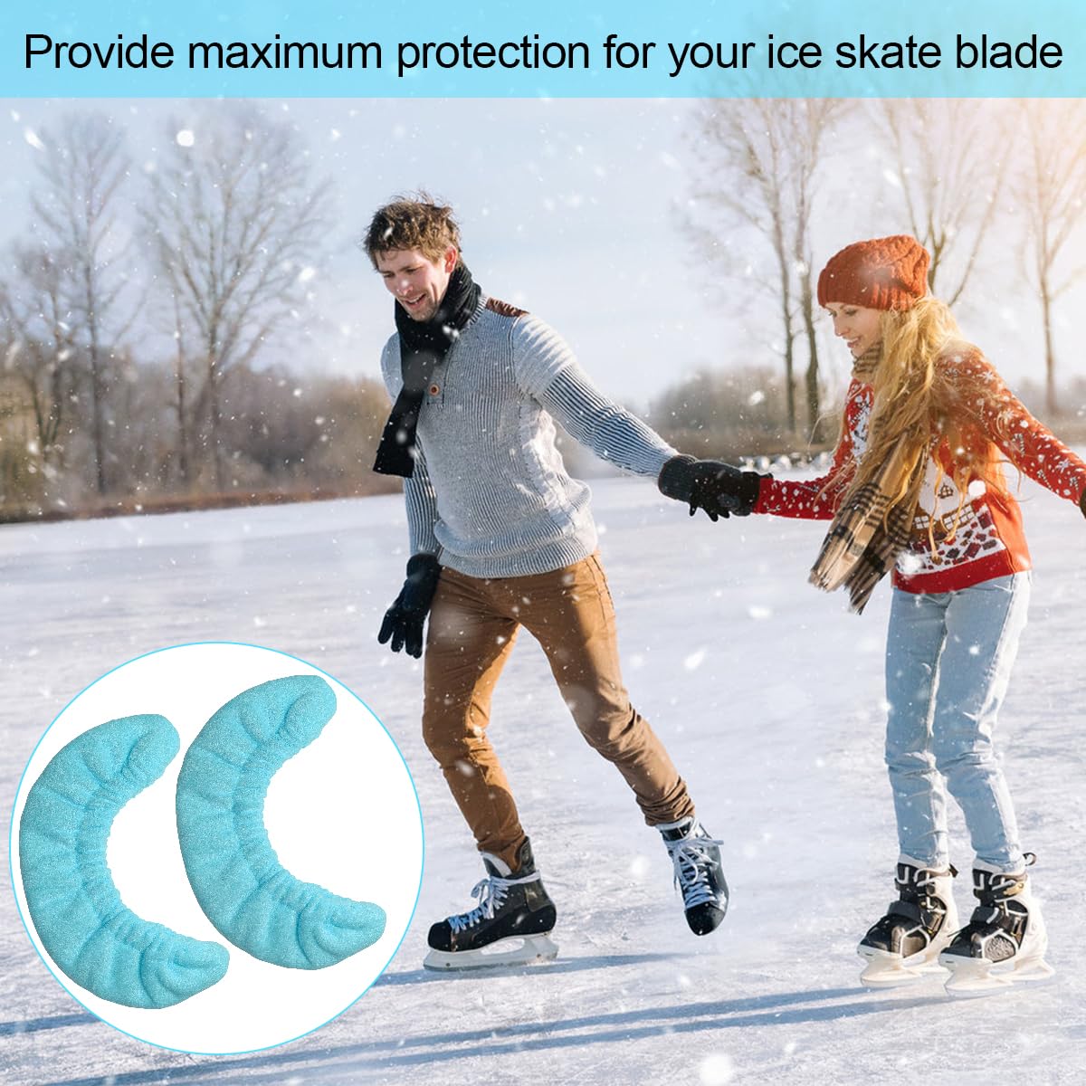 Coolrunner - Funda protectora para patines de hielo, para patines de hockey, patines artísticos y patines de hielo, color negro