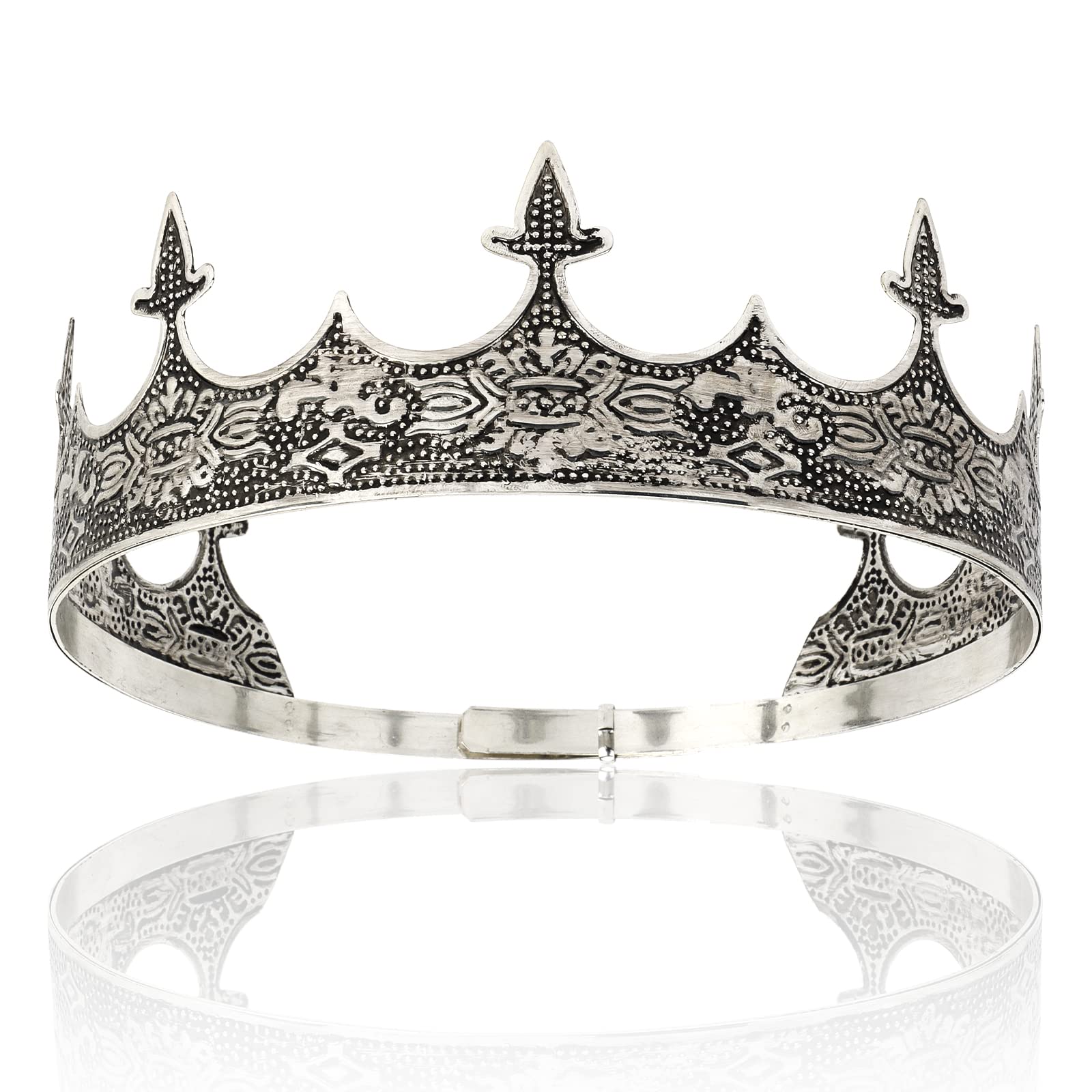 TOBATOBA King Crowns for Men - Medieval Renaissance Costume Accessories for Birthday, Prom, Halloween, Cosplay