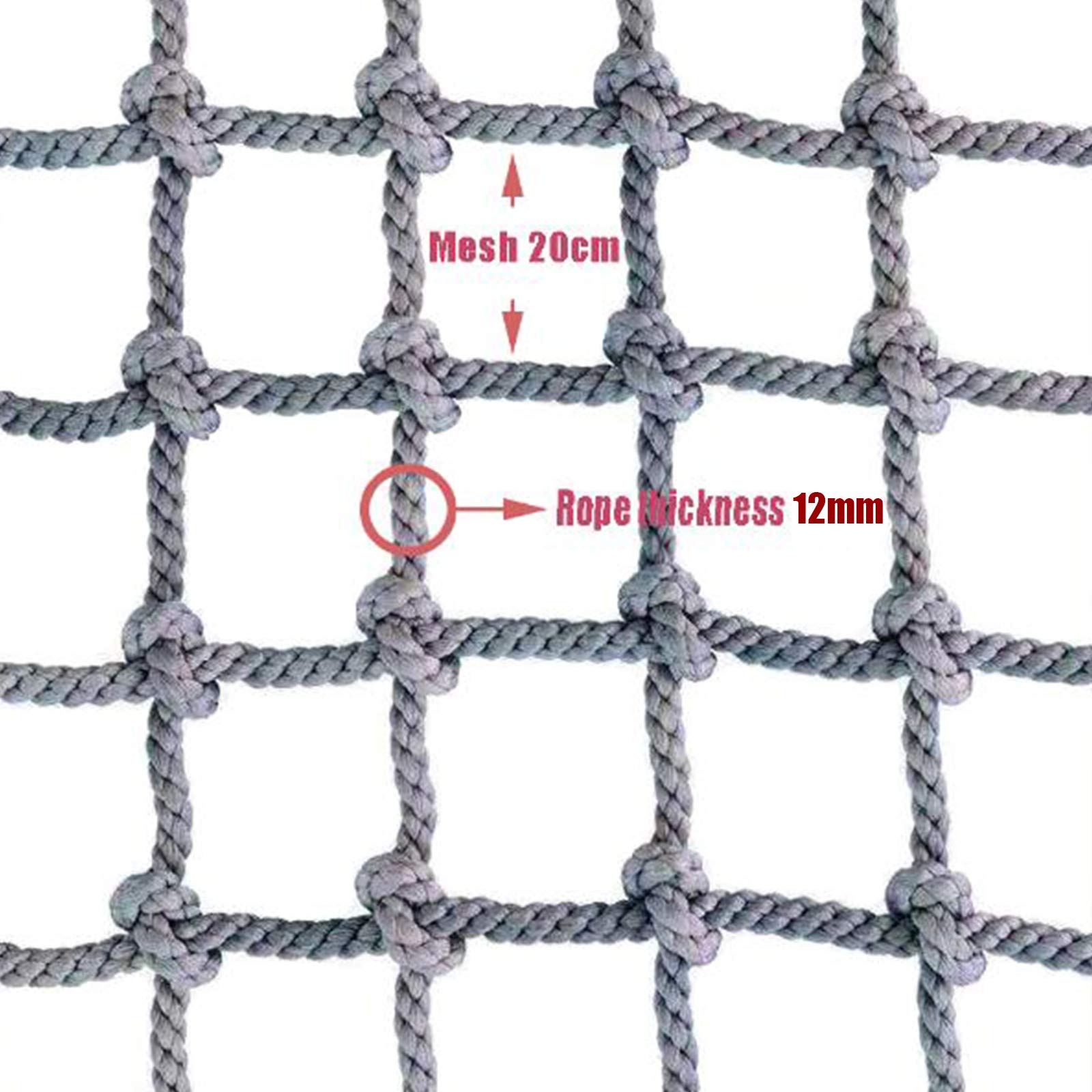Ciężka siatka wspinaczkowa dla - Outdoor Safety Cargo Line do zestawów huśtawkowych, plac zabaw Treehouse - 100 x 100 cm trwały sprzęt do zabawy na przygody na podwórku