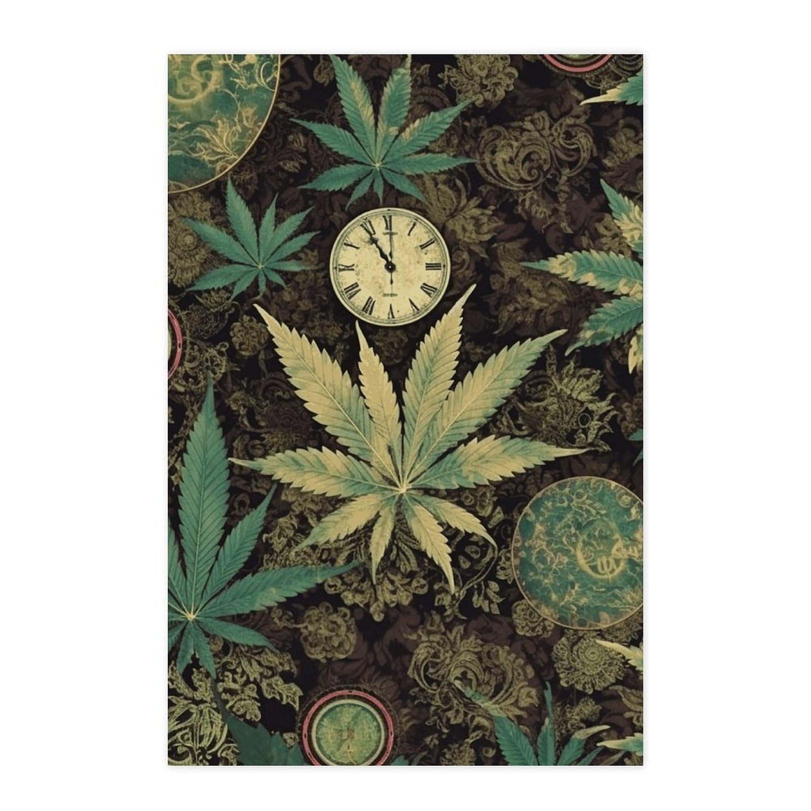 Poster autocollant Weed amovible grand format deco murale chambre et dortoir