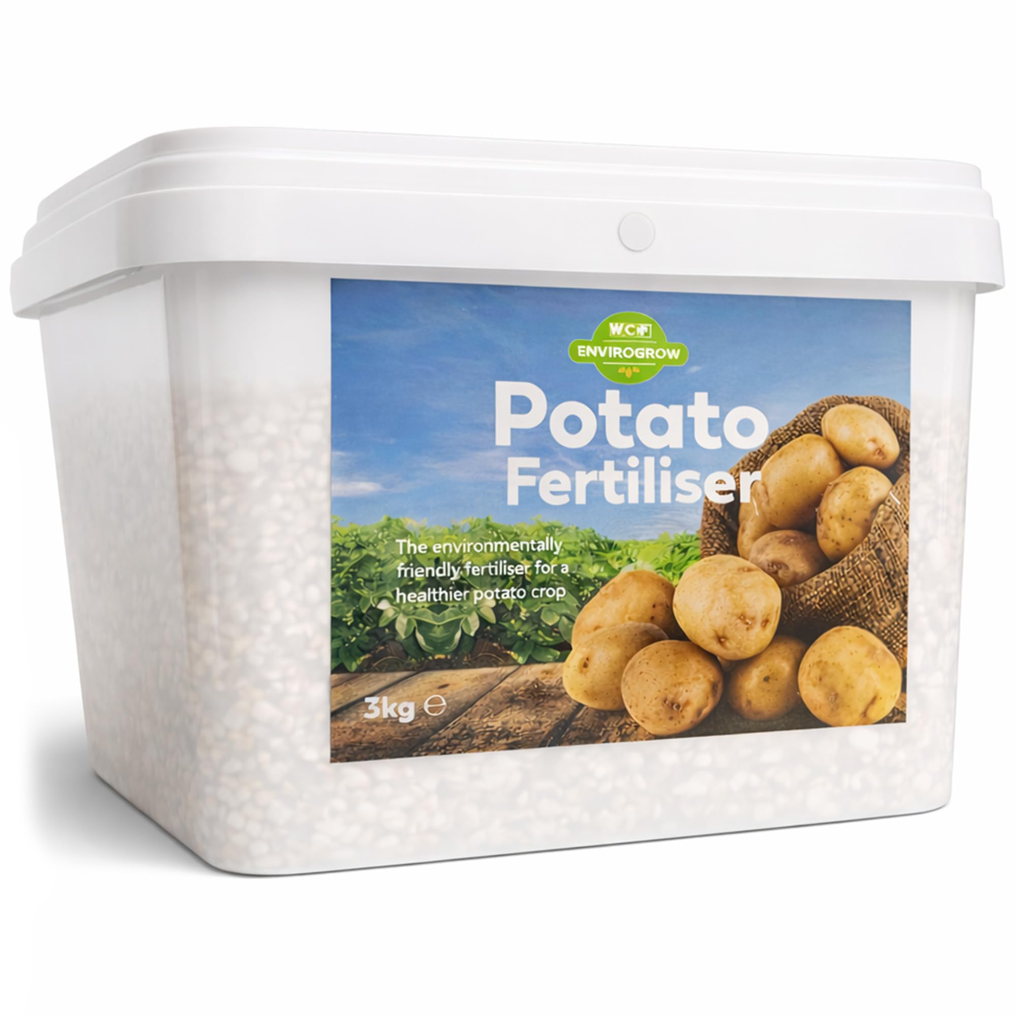 Potato Fertiliser 3kg Tub - NPK 14-10-18 with Magnesium & Sulphur - Crop Feed for Seed Potatoes, Root Vegetables & Healthy Growth