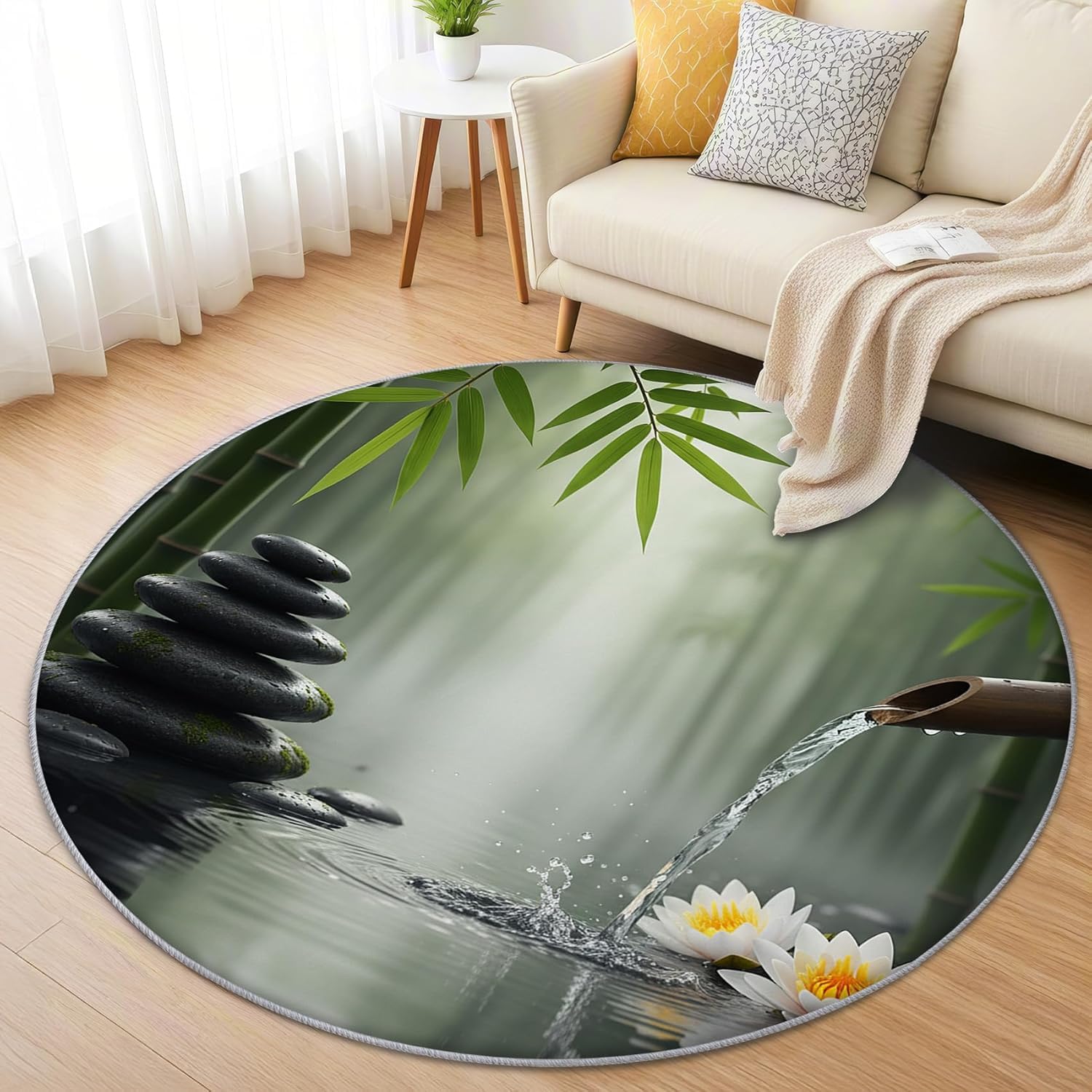 Tapis salon 3D doux et lavable en machine pour un entretien facile
