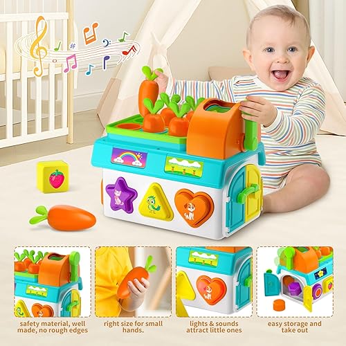 Miniatura 5 de Montessori - Juguete de cosecha para niños de 1 año, juguetes de aprendizaje de motricidad fina para niños pequeños de 1 a 2 años, regalo de primer