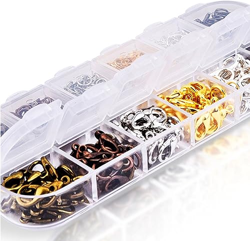 Miniatura 6 de Mudder - Cierre de pinza de langosta y 6 colores abiertos para bisutería (0.472 in, 0.197 in)