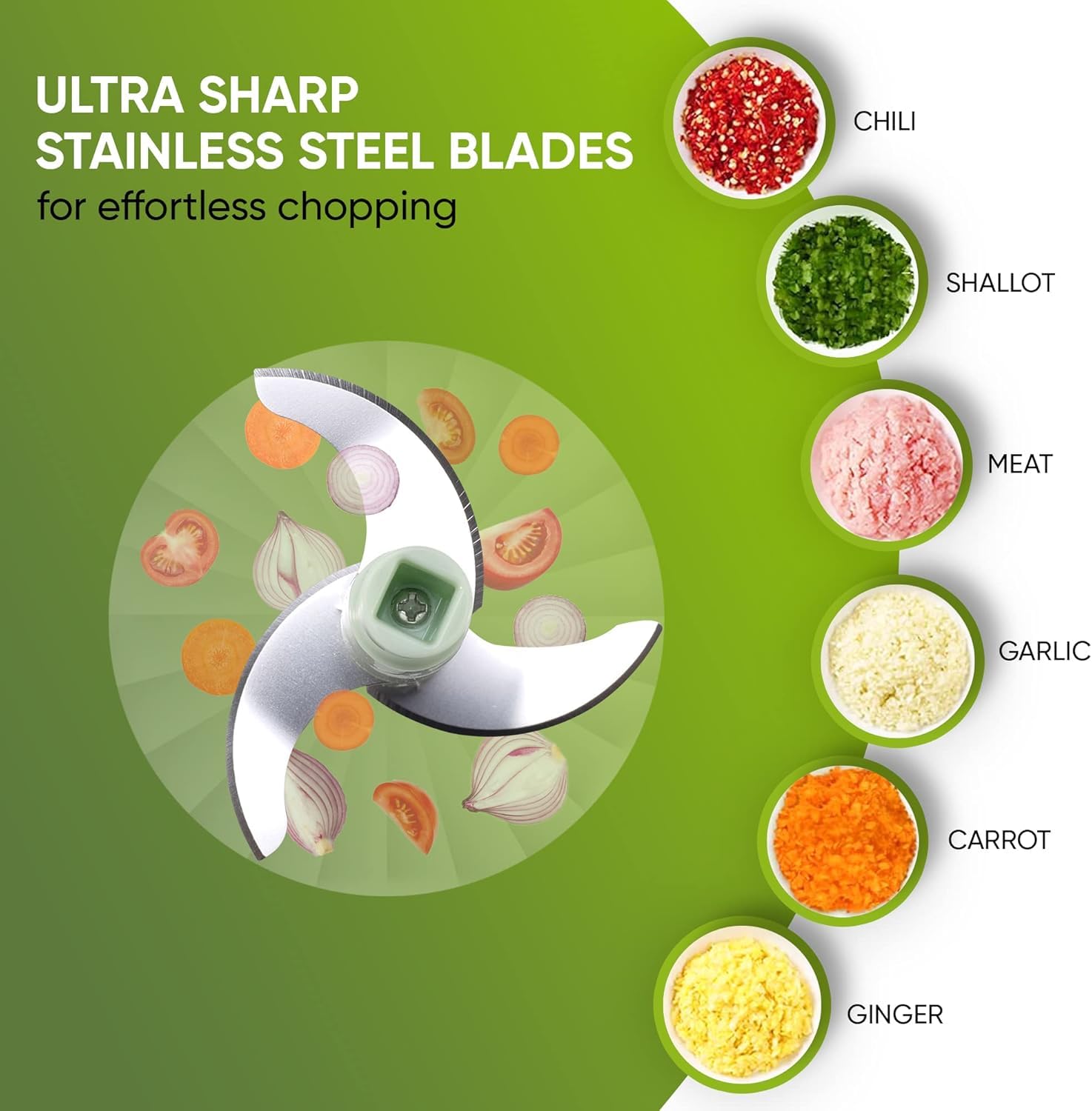 LUMONY Push Chopper - Effortless Vegetable Chopping -5