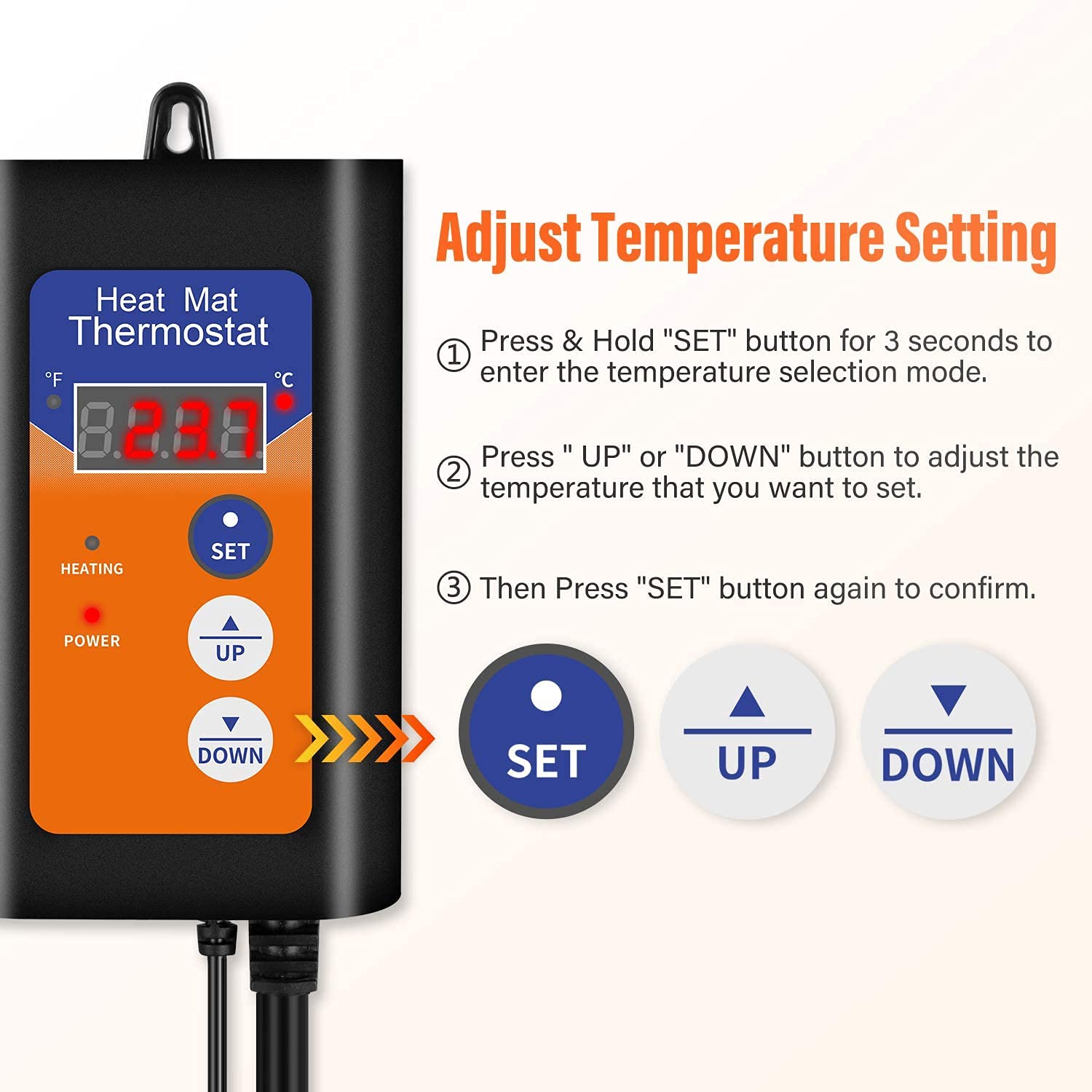iPower Digital Heat Mat Thermostat Controller For Seed