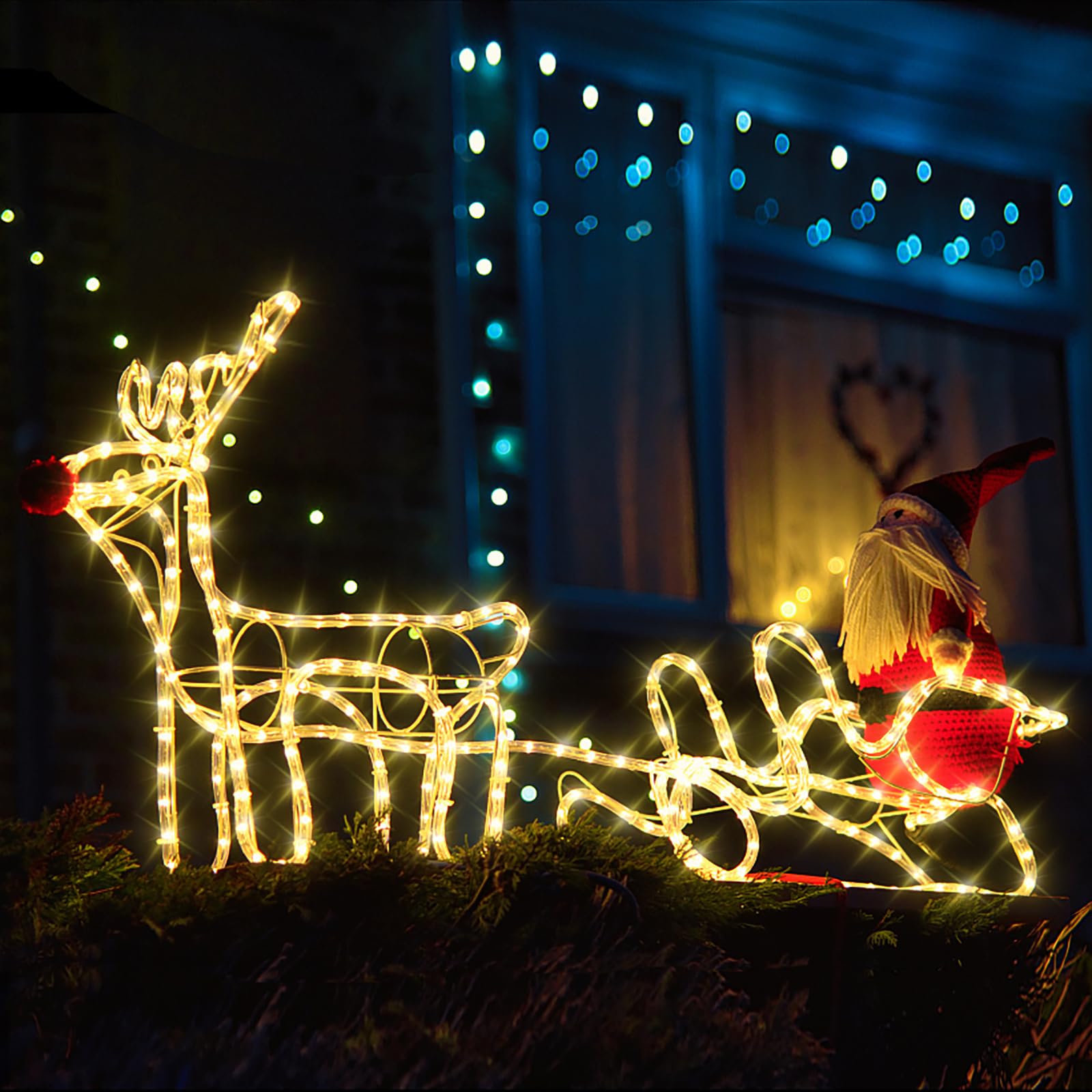 Luces de Navidad a batería de 66 pies, paquete de 2 unidades en total de 200 luces LED alimentadas por pilas, 8 modos de luces de cuerda que funcionan con pilas para decoración de fiesta de