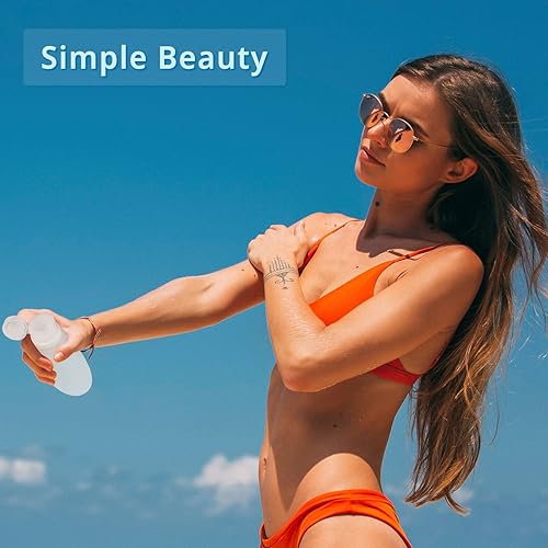 Miniatura 7 de Botellas de viaje de silicona para artículos de aseo personal, aprobadas por la TSA, juego de 4 recipientes portátiles a prueba de fugas,