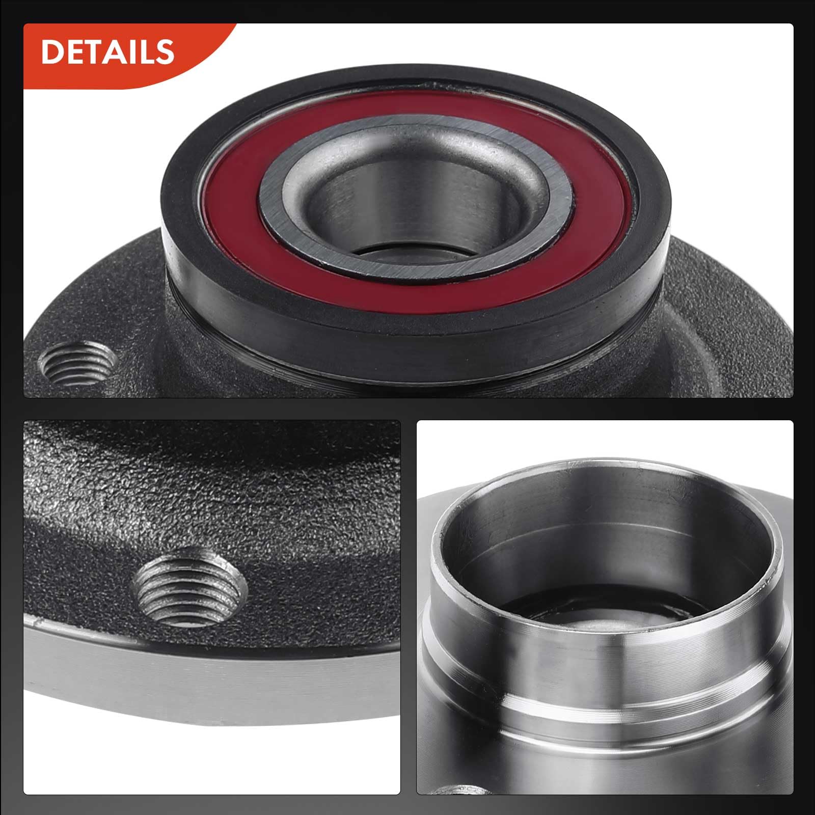 Frankberg 2x Cuscinetti ruota Posteriore Ruota flangiata diametro 120 Con Anello magnetico ABS Compatibile con Grande Punto 199 Punto Evo/Furgone/Compatta 199 Punto 199 71747713, 55701518