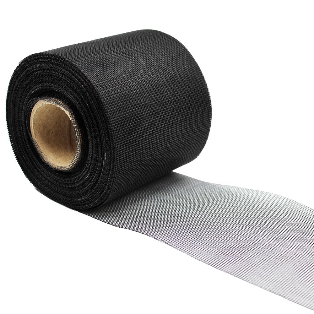 The Mesh Company Fly Screen Window Mesh Durable Fiberglass Insect Mesh Bug Screen for Soffit Vents & Small Gaps (Black 100mm x 30 Metre Roll), FIB99