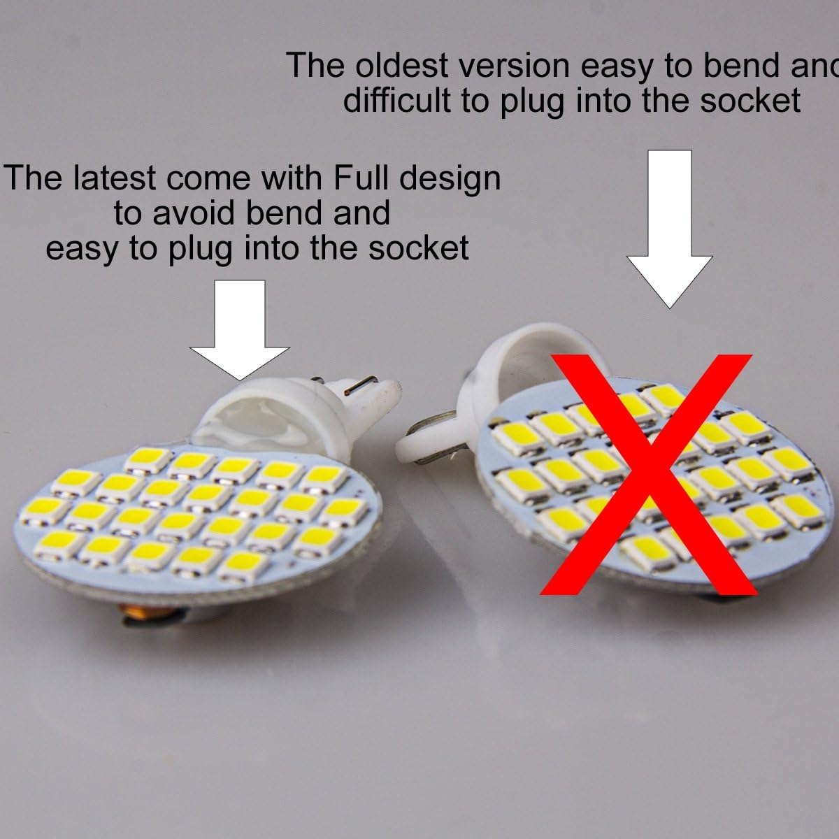20 x Super Bright 921 Natural White 3w RV, Trailer, Camper Interior LED T10 194 Boat,landscaping,Wedge 24-SMD LED Light Bulb 12v(Pack of 20)