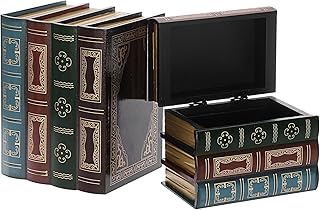 12 Living Room Bookshelf Ideas for Organized Beautiful Displays 107 ELLDOO 2 Pack Decorative Book Boxes, Vintage Style Fake Book Box Hollow ...