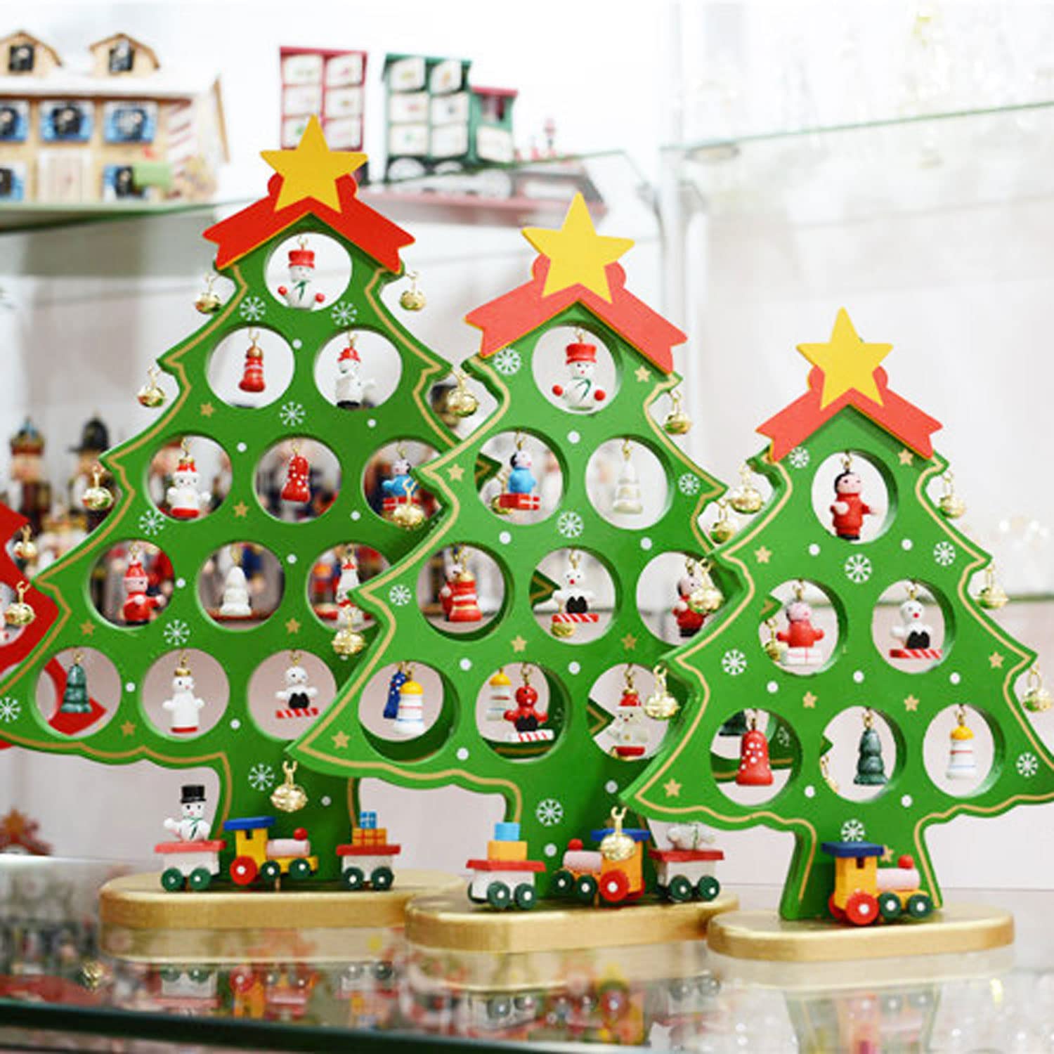 Vind kerstboom versiering hout op - april 2026