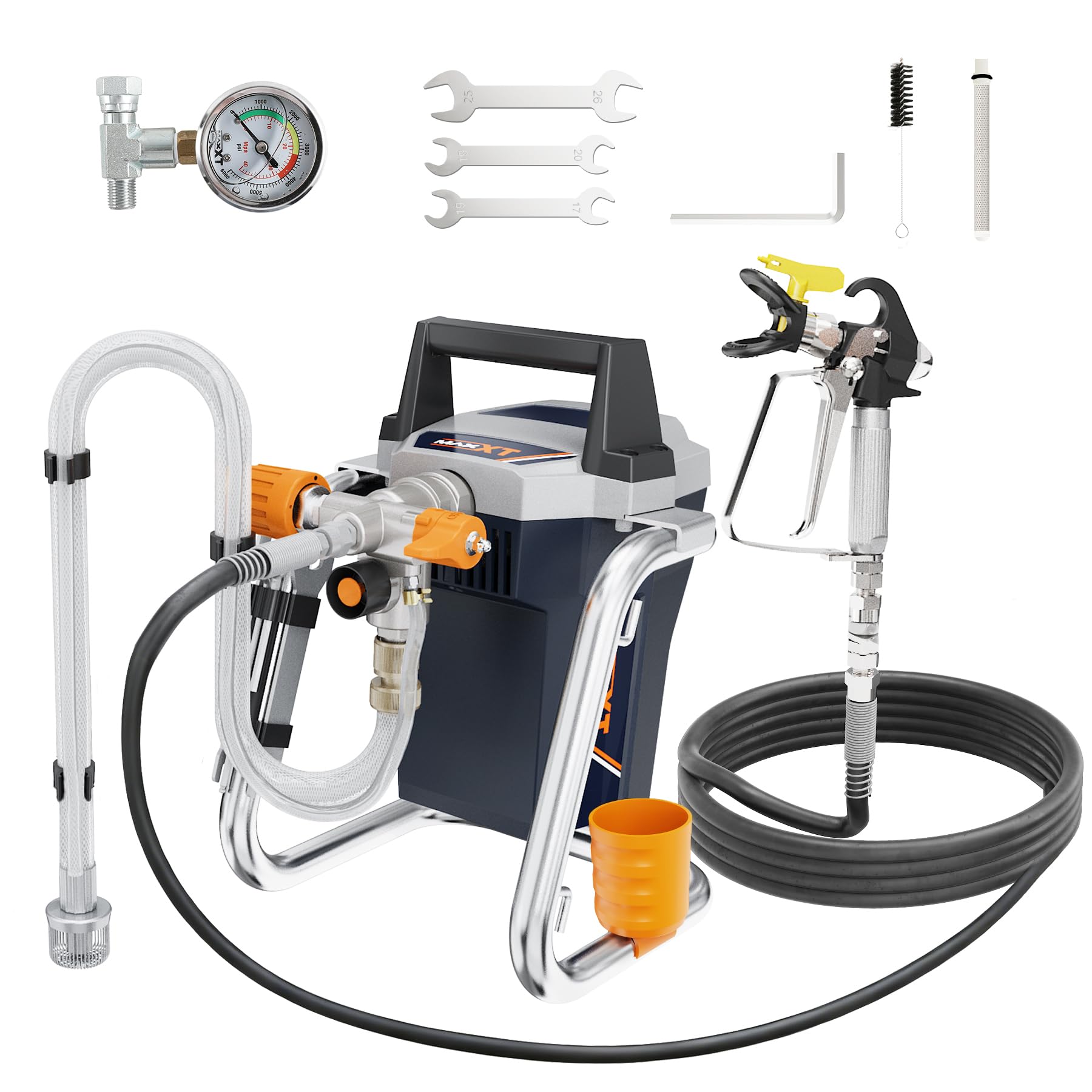 MAXXT Pistola Eléctrica de Pintura Airless, 1300W, Pulverizador para Vallas, Muebles, Paredes y Puertas