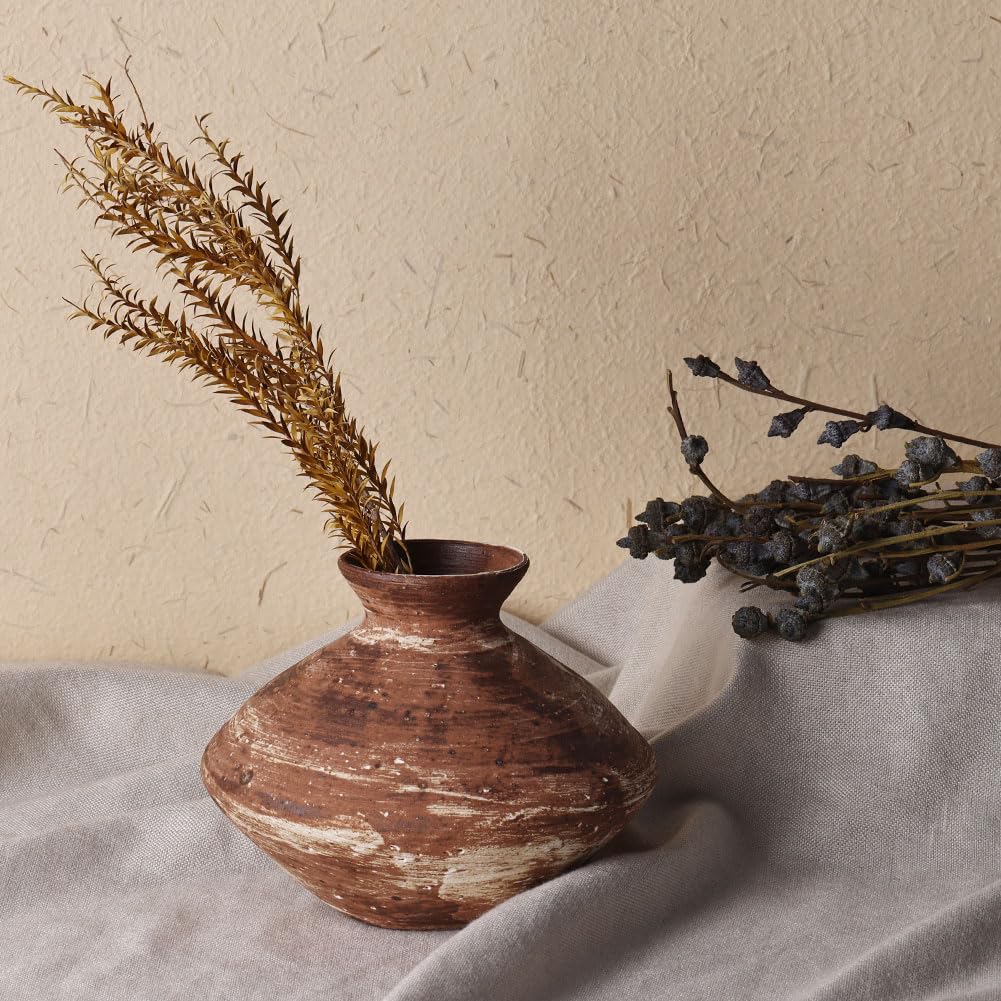 Vase rustique en céramique pour décoration d'intérieur (vase rustique - 03)
