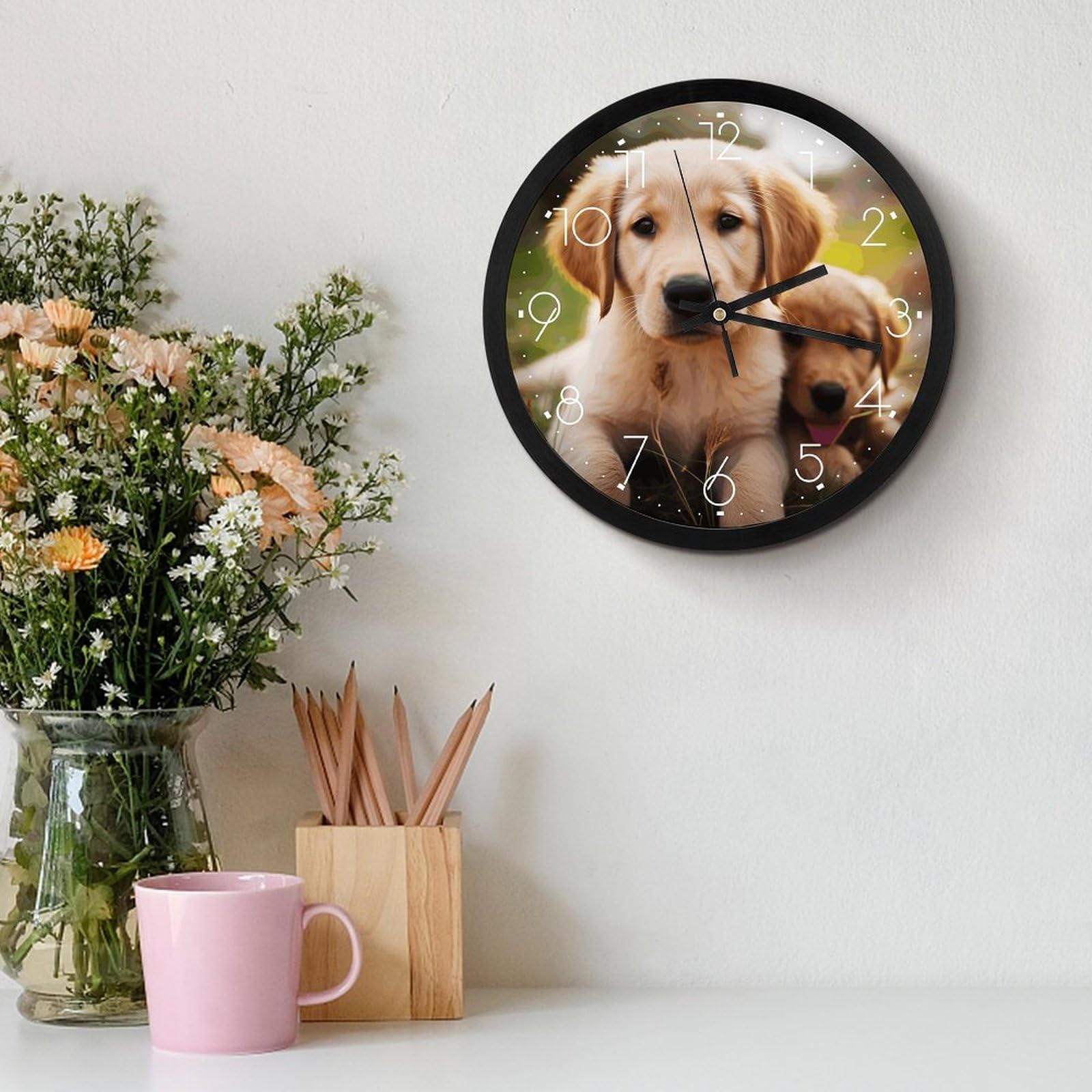 Amazon.co.jp: NHYDSPQ ファッショナブルなラウンド壁掛け時計