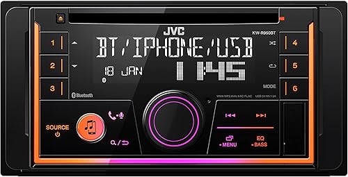 Miniatura 8 de JVC KW-R950BTS Receptor estéreo Bluetooth para coche con puerto USB - Pantalla LCD - Radio AM/FM - Reproductor de MP3 - Doble DIN - EQ de 13 bandas