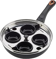 Vista 8 de Farberware Glide Escalfador de Huevos Antiadherente de Cerámica Cobreada con Tapa, 8 Pulgadas, Negro - 10654