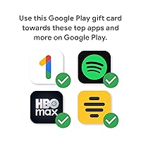 Vista 2 de Google Play gift code - new finds, old favorites, one card. Go Play. (Email or Text Message Delivery - US Only)