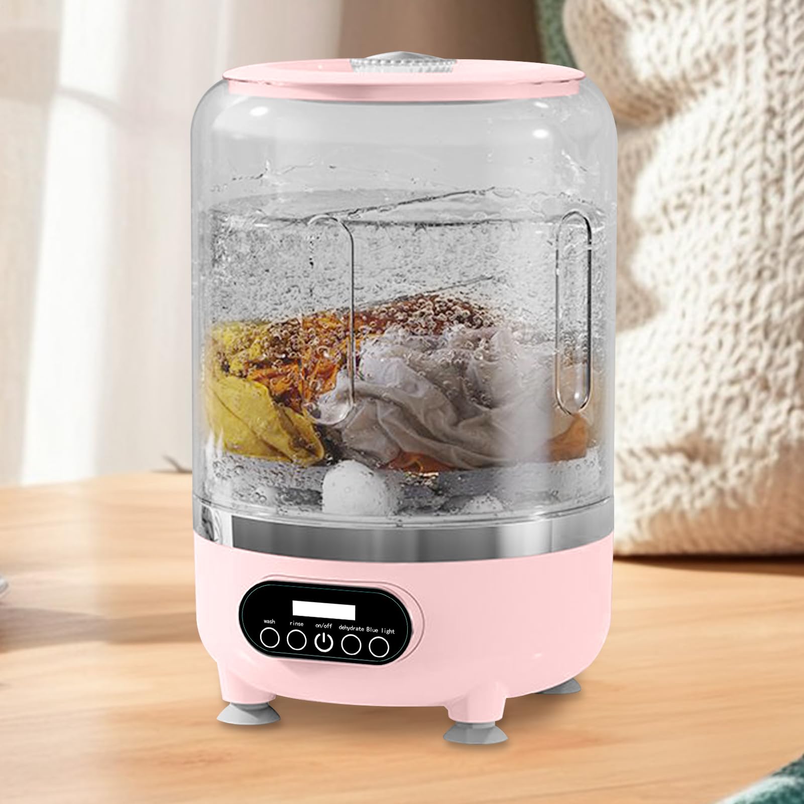 Mini Machine À Laver | Appareil De Lavage 3 Modes 3000mAh - Mini Lave-Linge Pour Soutiens-Gorge Sous-Vêtements Vêtements | Pour Appartement Dortoir Hôtel Literie Pour Animaux Maillot De Bain