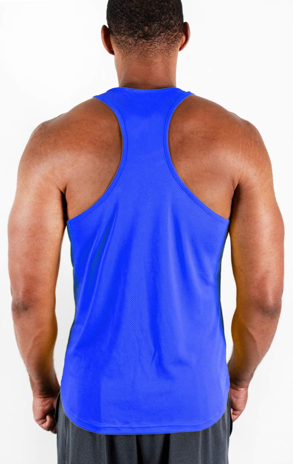 DEVOPS 3 Pack Men's Y-Back Dry Fit Muscle Gym Workout Tank Top - Image 5