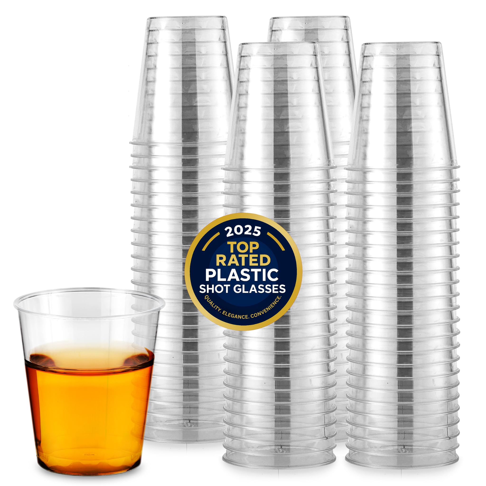 Amazon.com: Stock Your Home 1.5 oz Shot Glasses - 500 Mini Plastic