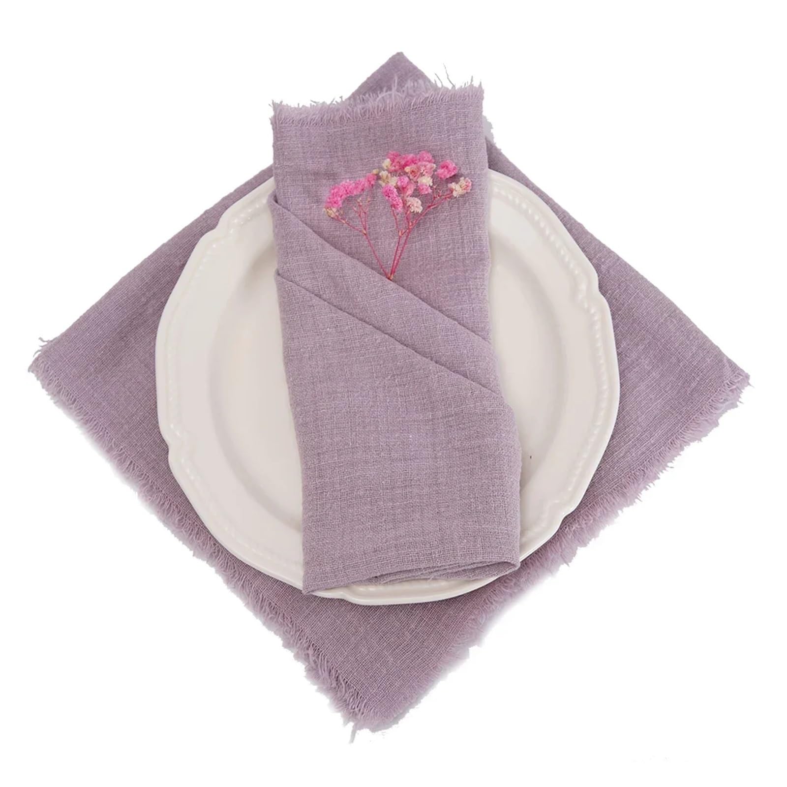 24pcs Cotton Napkin 32x32cm Tea Towel Wedding Party Table Decor Burrs Napkins