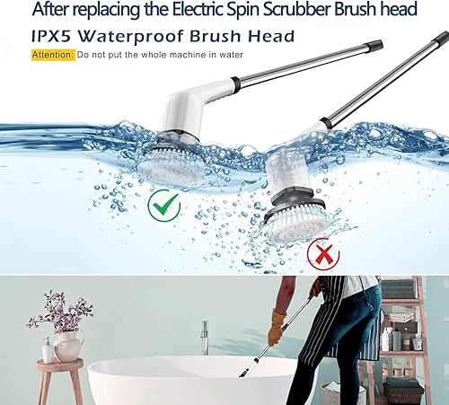 Miniatura 8 de Cabezales de repuesto para depurador giratorio eléctrico, cepillo de limpieza 8 en 1, para depurador giratorio eléctrico de ANS-8051A8050, para el