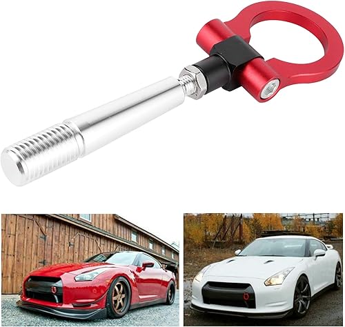 Miniatura 2 de Fydun - Gancho de remolque de automóvil, gancho de remolque de aluminio CNC para JDM tornillo en pista de carreras, anillo de remolque de automóvil