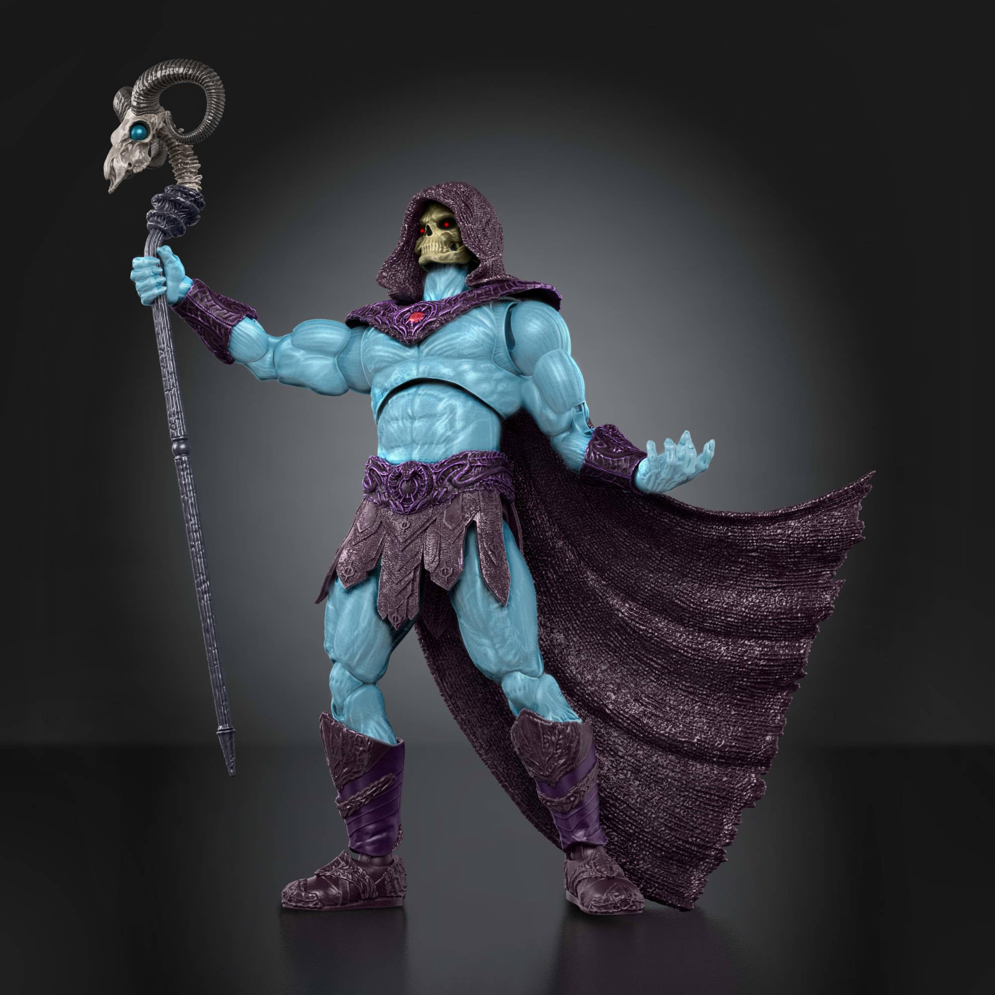 Masters of The Universe Chronicles Skeletor Figura del Villano de la película de 2026 a Escala 1:12, Aspecto Fiel al del Actor Jared Leto, articulaciones de Primera Calidad, Báculo Havoc, JKJ23