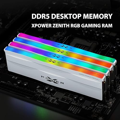 Miniatura 3 de Silicon Power DDR5 64GB (2x32GB) Zenith RGB 6000MHz (PC5-48000) 288-pin CL30 1.35V UDIMM Módulo de memoria de escritorio RAM SU064GXLWU60AFDHEC