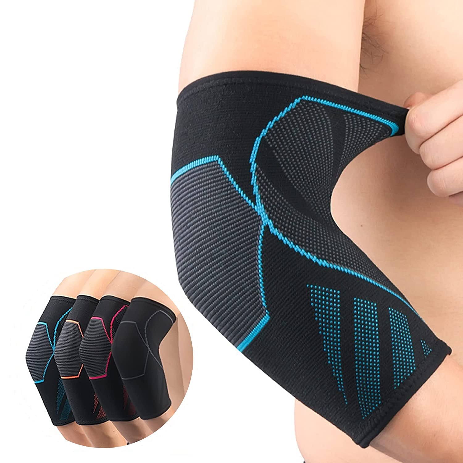 serveuttam Nylon Elbow Support For Gym (1 Pair)-Elbow Brace For Men Women Workout|Elbow Compression Sleeves For Tendonitis Pain Relief, Tennis, Volleyball, Cricket-Elbow Pain (Blue 1 Pair, Xl) (B0C6J842MV) Amazon Price History, Amazon Price Tracker