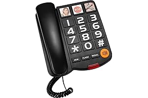 Corded Phone Designed for Low Vision Individuals, Enhancing Communication Accessibility