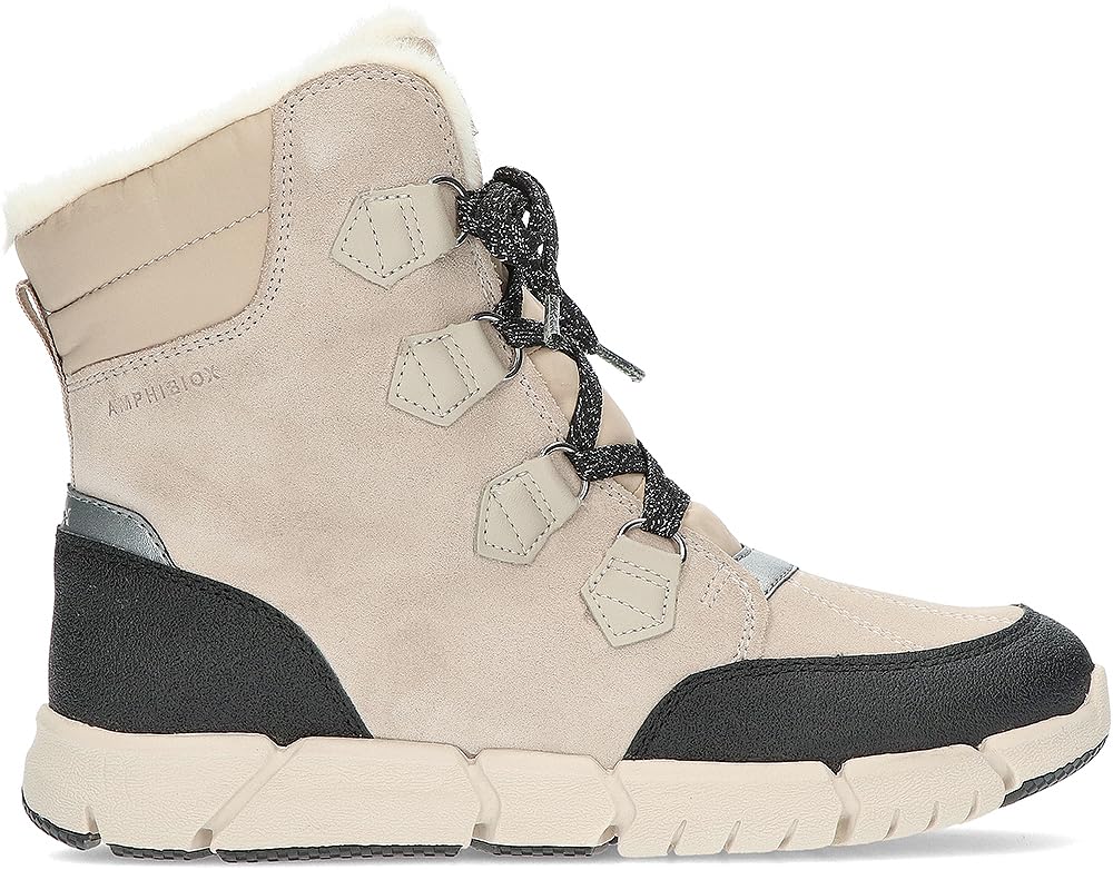Geox Girls' J Flexyper Girl B Ab Ankle Boot, beige, 2.5 UK