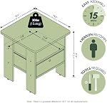 Furinno 11157 End Table Bedroom Night Stand with Bin Drawer, Dark Brown/Black, 15.50 x 15.50 x 17.50 inches
