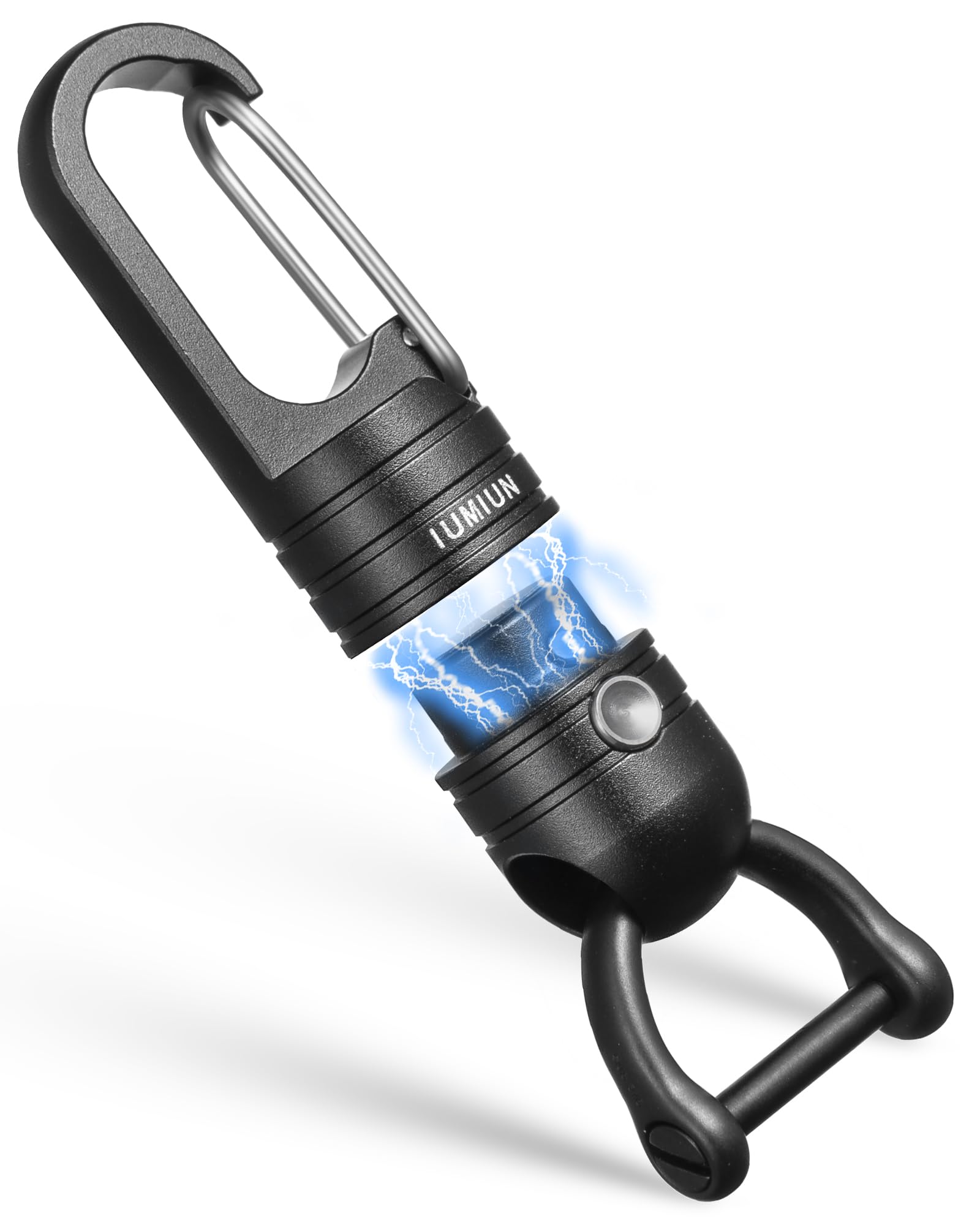 Small Magnetic Quick Release Keychain with Spring Key Clip and 1/2 Inch D Ring-2 Button Lock System