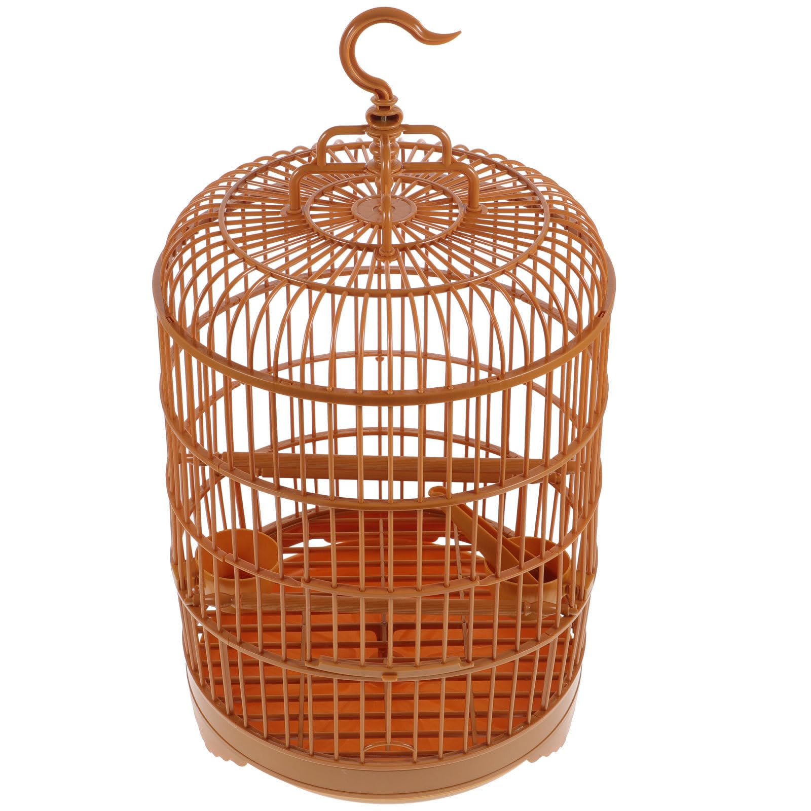 Cage ronde pour oiseaux avec finition soignée en plastique